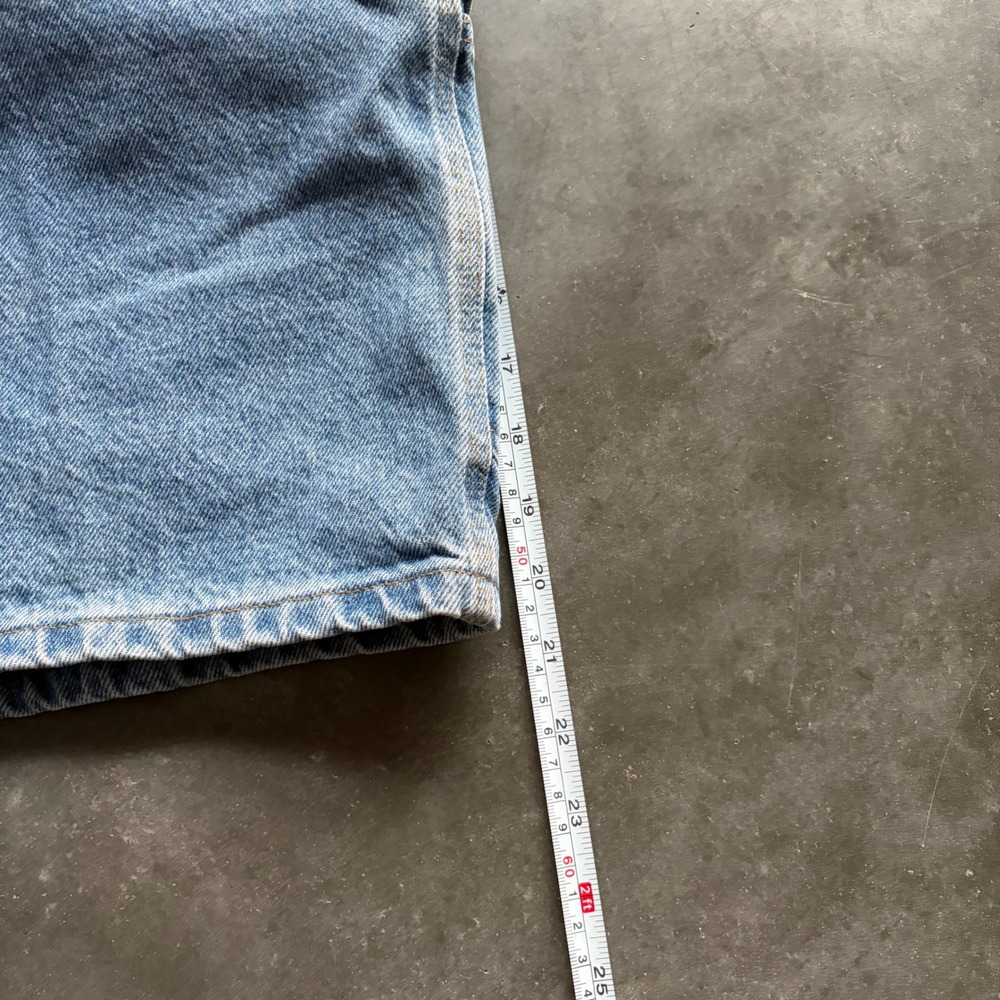 Carhartt Mens Denim Carpenter Shorts Blue Loose Fit Workwear Size 36 - Picture 3 of 5
